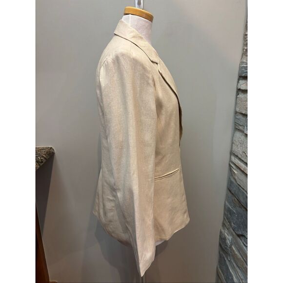 Chadwick’s 8P NWT tan lined linen blend (55) blazer - Picture 4 of 7